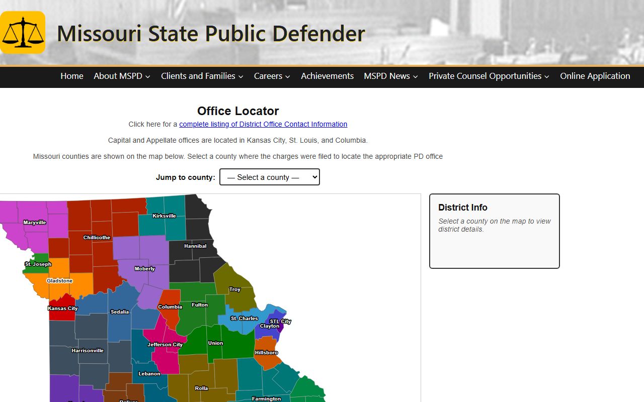 Ralls County court dockets public defender office locator source