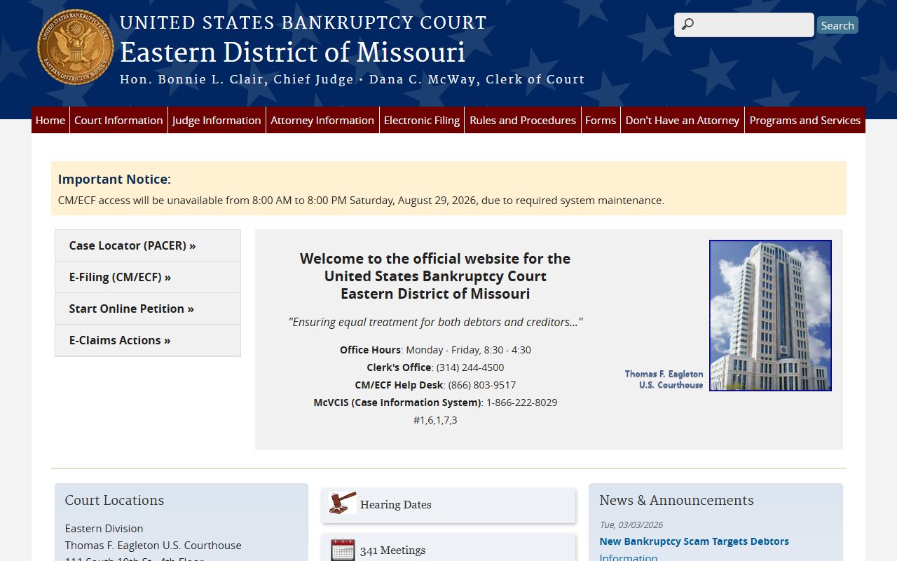 Ralls County Circuit Court bankruptcy court separate records